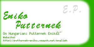 eniko putternek business card